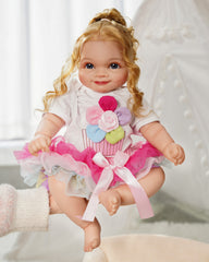 Ella - 20" Reborn Baby Dolls Realistic Newborn Vinyl Baby, Real Baby Dolls That Look Real Silicone Vinyl Reborn Baby