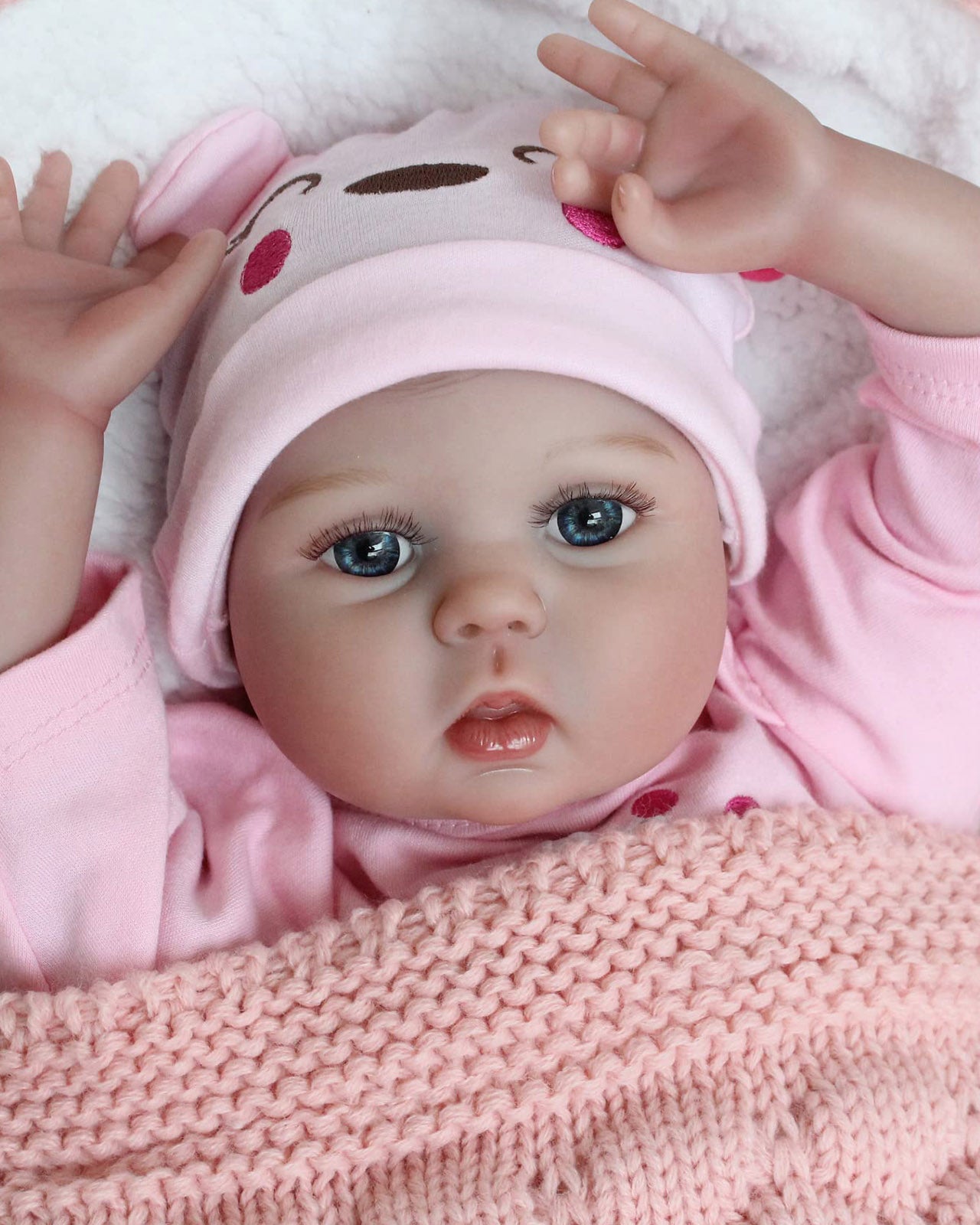 Etema - 22" Reborn Baby Dolls Handmade Cute Toddlers Girl with Thick Hair