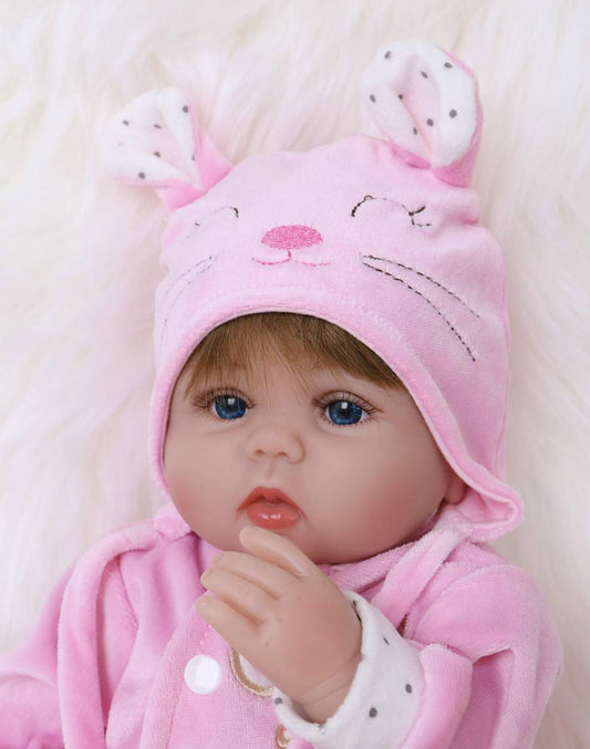 Aspasia - 22" Reborn Baby Dolls Cute Toddlers Girl with Chubby Hands