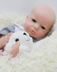 Alexander - 18" Full Silicone Reborn Baby Dolls Weighted Realistic Newborn Boy with 3D Skin Body