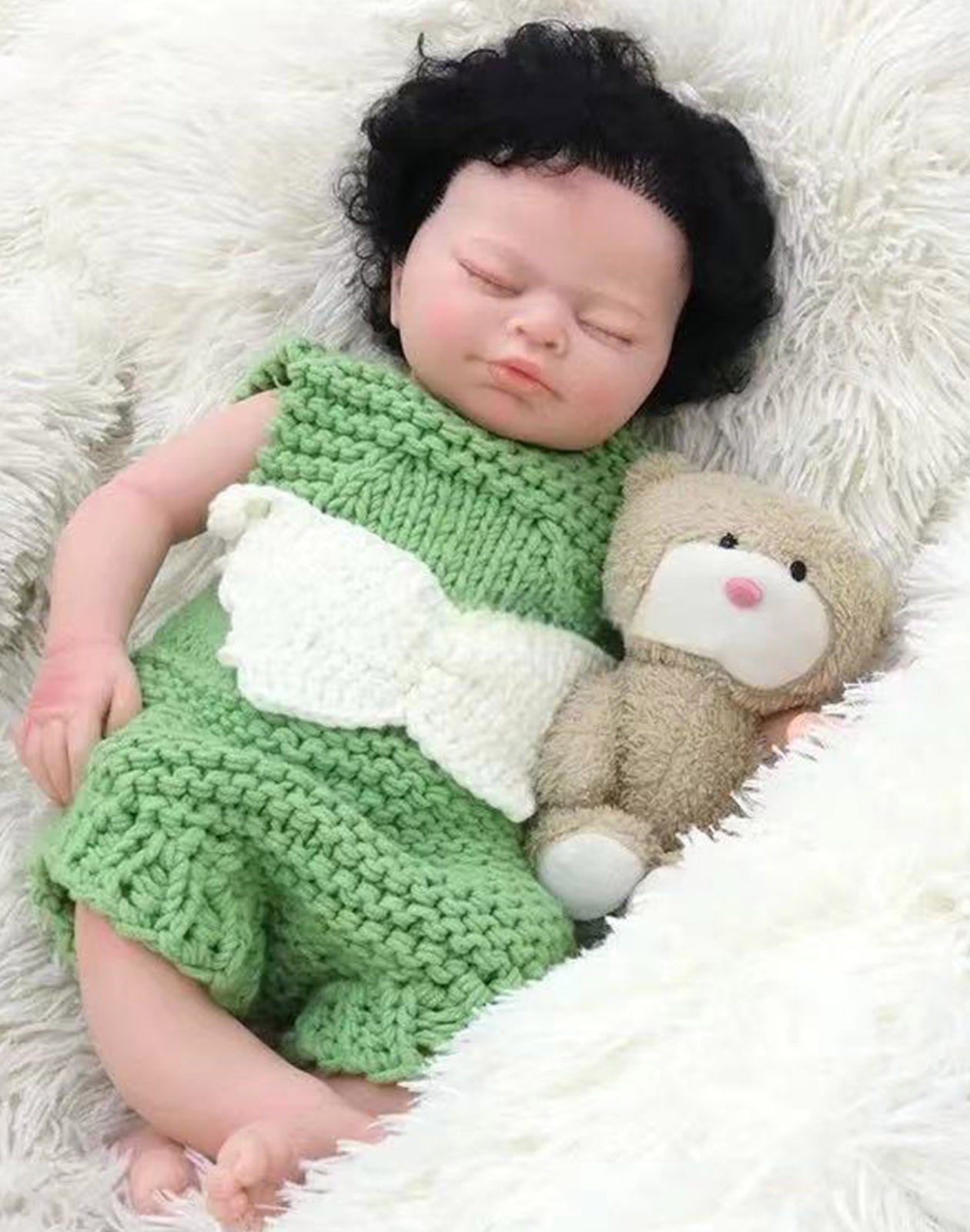 Hiram - 20" Full Silicone Reborn Baby Dolls Platinum Silicone Real Toddlers Boy with Sleeping Face