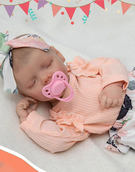 Persis - 18" Reborn Baby Dolls Endearing Sleeping Newborn Girl with Cloth Body