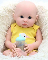 Mykel - 18" Full Silicone Reborn Baby Dolls Solid Platinum Liquid Newborn Twins with Extremely Flexible Body