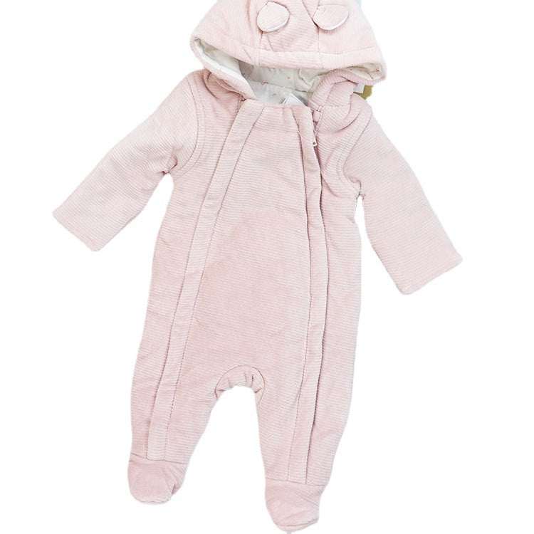 (Buy 1 get 1 at 50% off) Cartoon Bear Ear Fleece Warm Hooded Romper Clothes for 20"-24" Reborn Baby Dolls