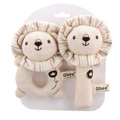 (Buy 1 get 1 at 50% off)2 Pcs Plush Baby Soft Rattle Toys with Bell and Rattle Paper
