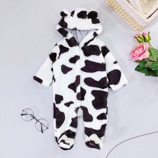 (Buy 1 get 1 at 50% off) Panda Hooded Thick Warm One Piece Romper Clothes for 24" Reborn Baby Dolls