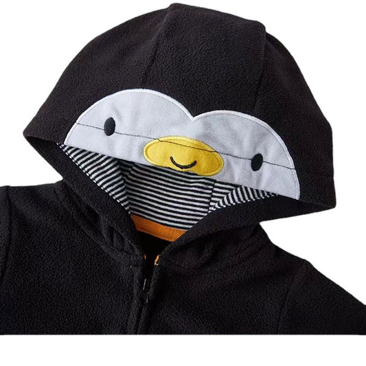 Black Penguin Long Sleeve Jacket for 20“- 24“ Reborn Born Baby