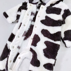 Panda Hooded Thick Warm One Piece Romper Clothes for 24" Reborn Baby Dolls
