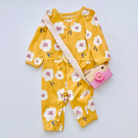 (Buy 1 get 1 at 50% off) Yellow Flower Romper Clothes For 20"- 24" Reborn Baby Dolls