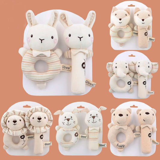 (Buy 1 get 1 at 50% off)2 Pcs Plush Baby Soft Rattle Toys with Bell and Rattle Paper