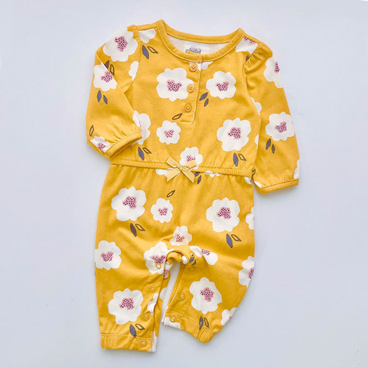 Yellow Flower Romper Clothes For 20"- 24" Reborn Baby Dolls